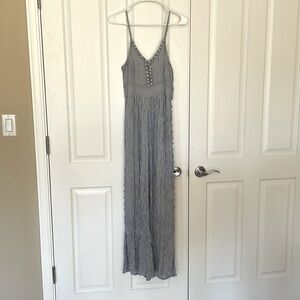 Maeve blue and white jumpsuit